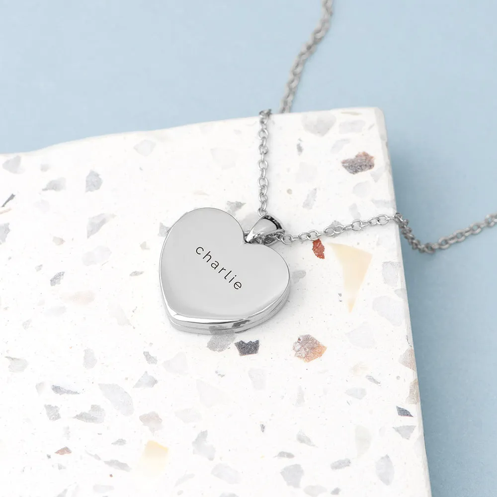 Personalised Heart Photo Locket Necklace