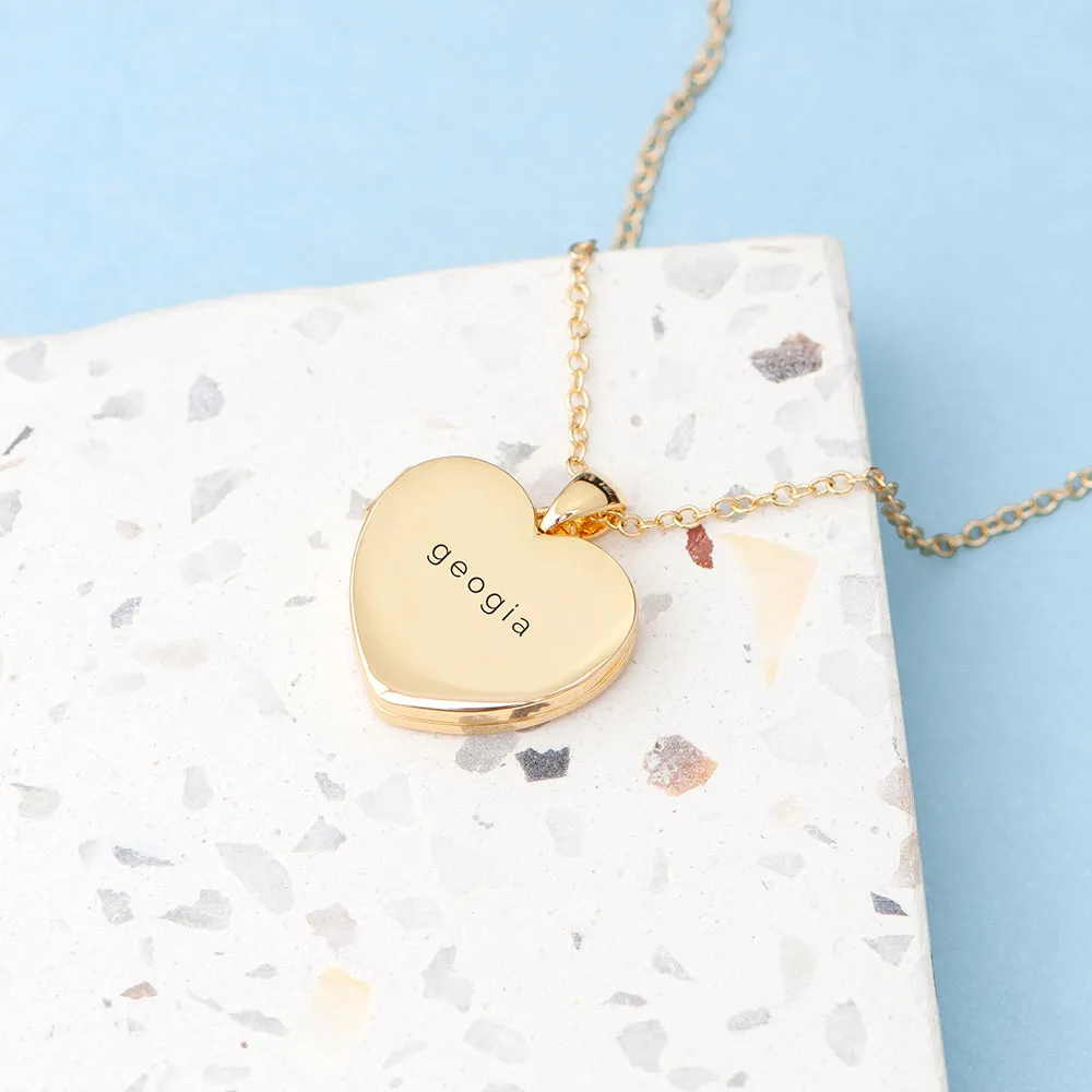 Personalised Heart Photo Locket Necklace