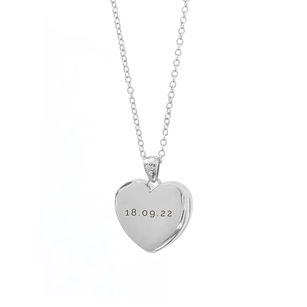 Personalised Heart Photo Locket Necklace