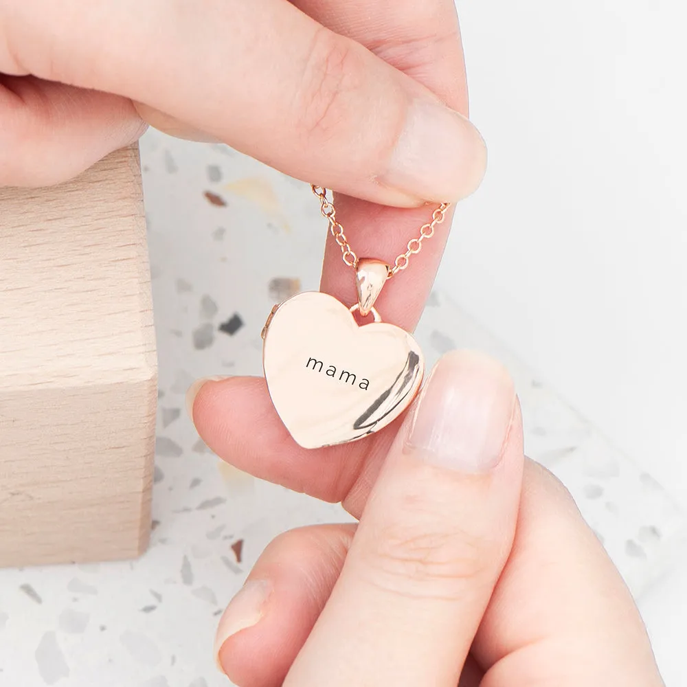 Personalised Heart Photo Locket Necklace