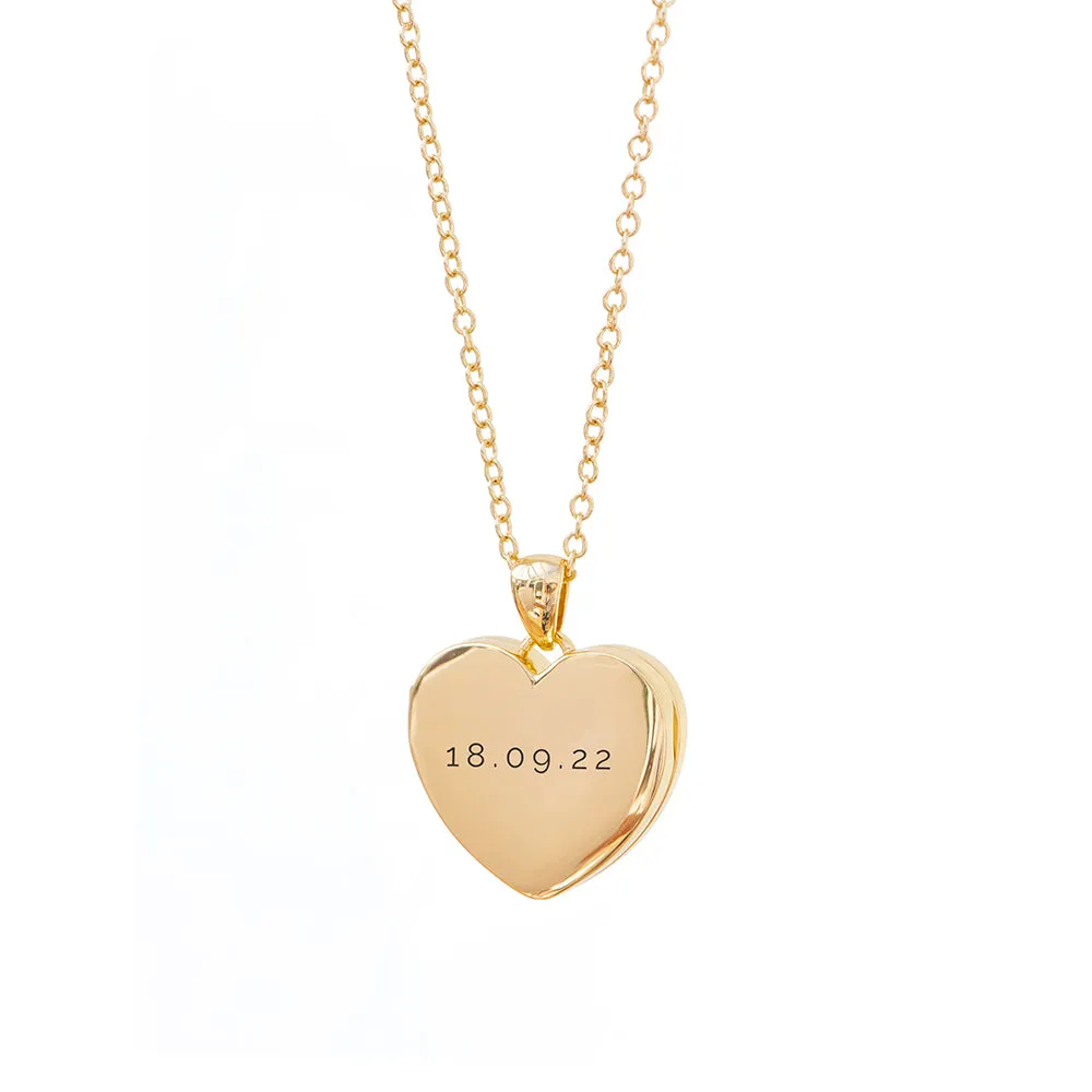 Personalised Heart Photo Locket Necklace