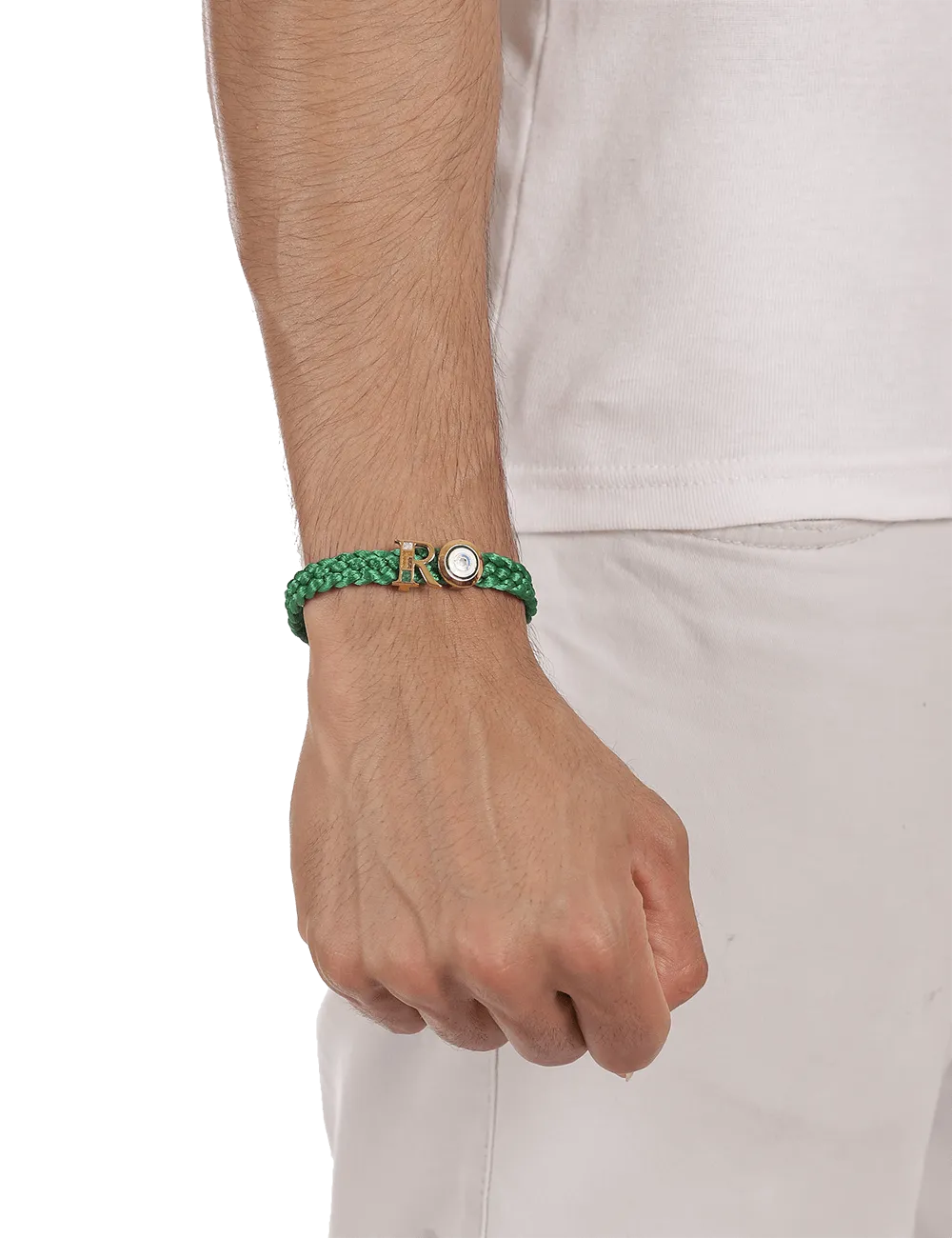 Personalised Unisex Infini Thread of Protego Shamrock Green and Gold