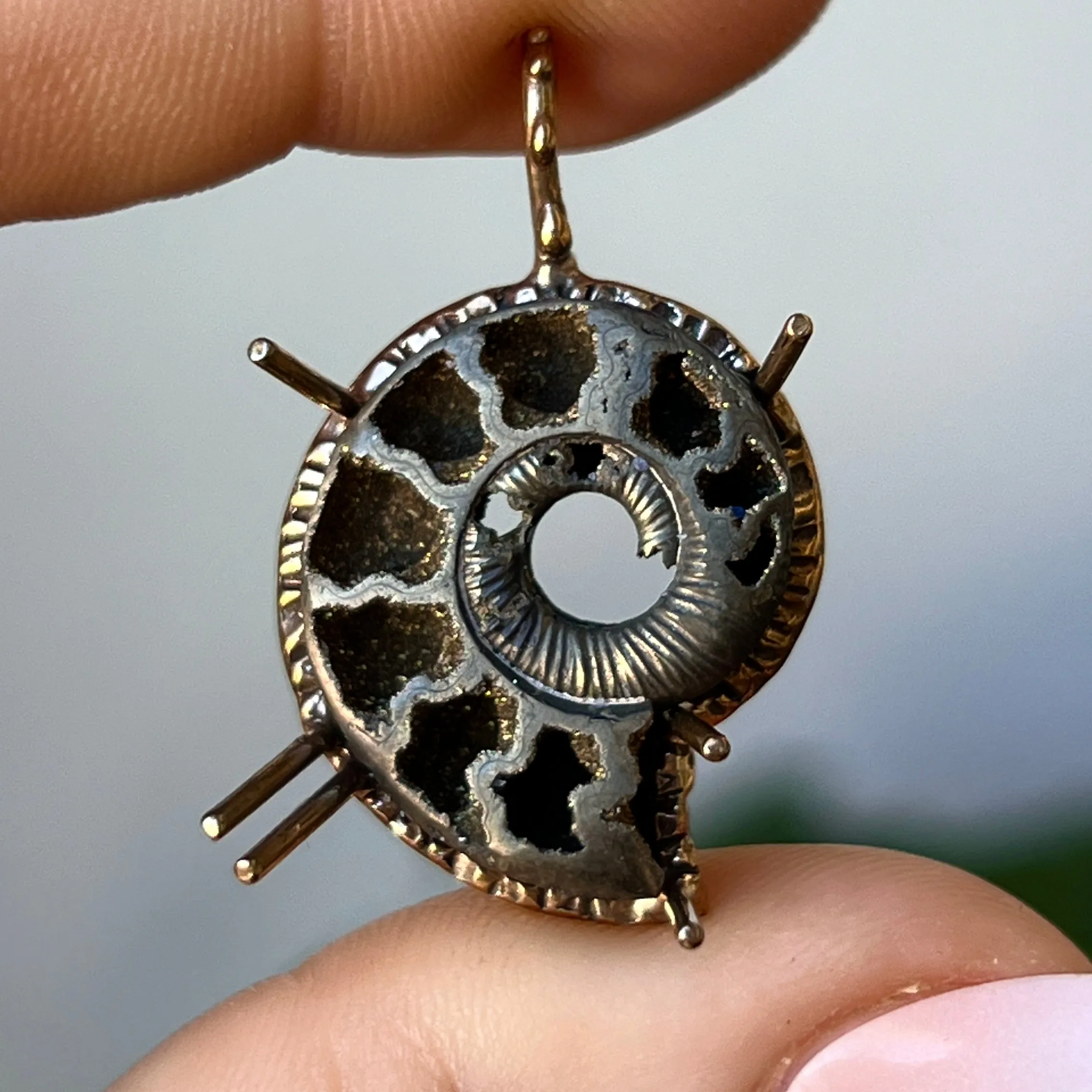 PRE-ORDER FOR SUSIE- Pyritized Ammonite Pendant
