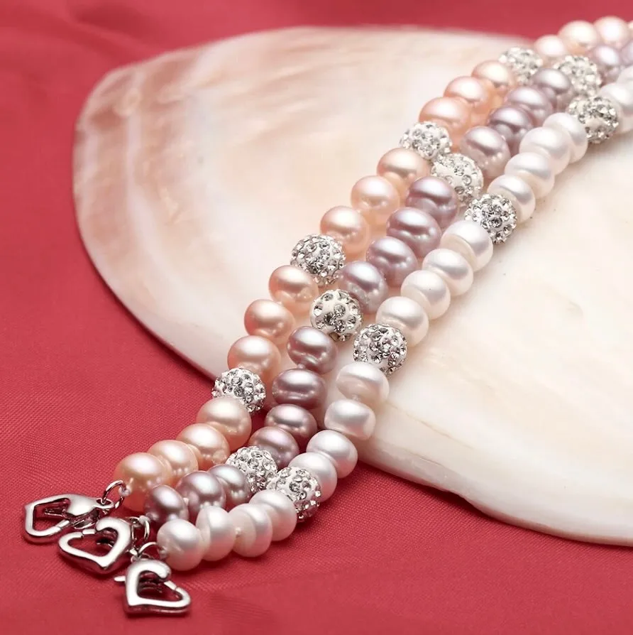 "Kirsten" - Natural Pearl Bridal Bracelet - More Colors