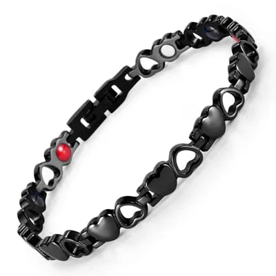 Rainso Fashion Stainless Steel Bracelet For Women With Magnet Energy Bio Health Care Jewerly Bracelet viking Lovers Hand Chain