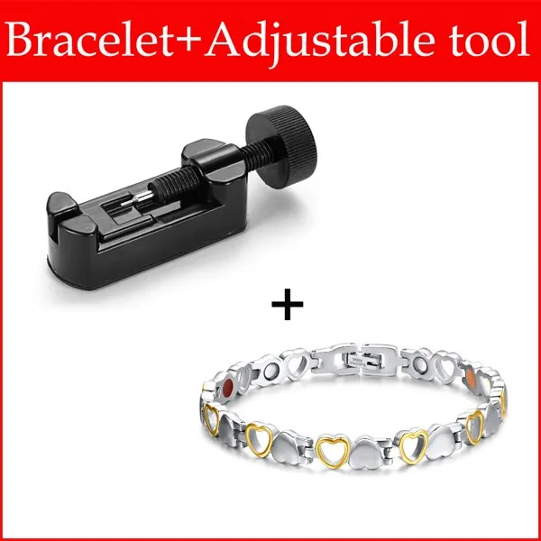 Rainso Fashion Stainless Steel Bracelet For Women With Magnet Energy Bio Health Care Jewerly Bracelet viking Lovers Hand Chain