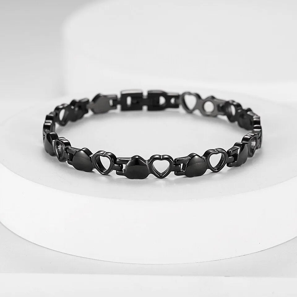 Rainso Fashion Stainless Steel Bracelet For Women With Magnet Energy Bio Health Care Jewerly Bracelet viking Lovers Hand Chain