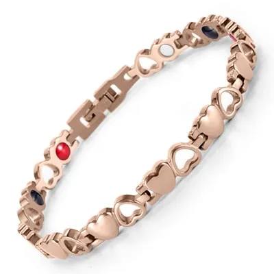 Rainso Fashion Stainless Steel Bracelet For Women With Magnet Energy Bio Health Care Jewerly Bracelet viking Lovers Hand Chain