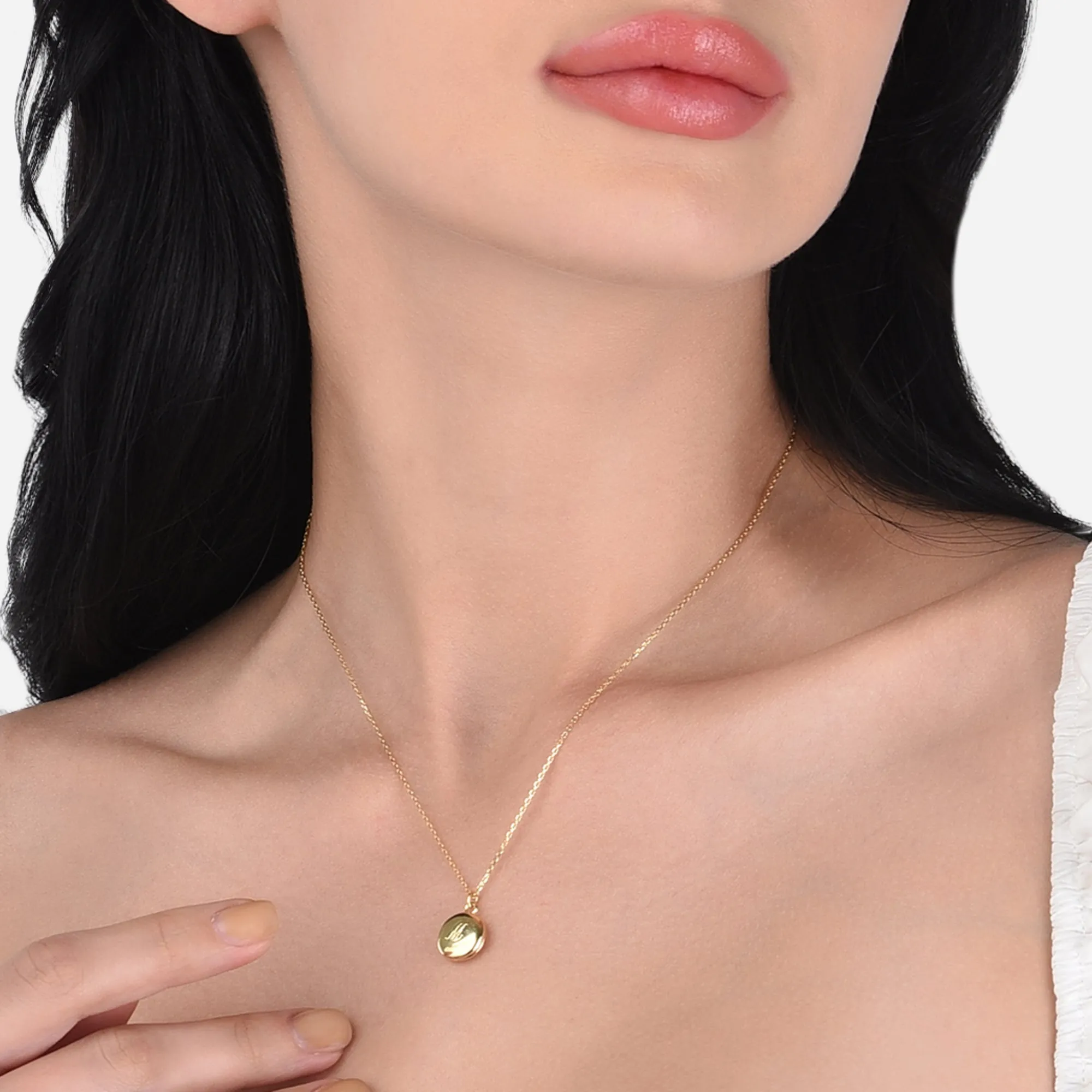 Real Gold Plated Initial Necklace Locket M For Women By Accessorize London