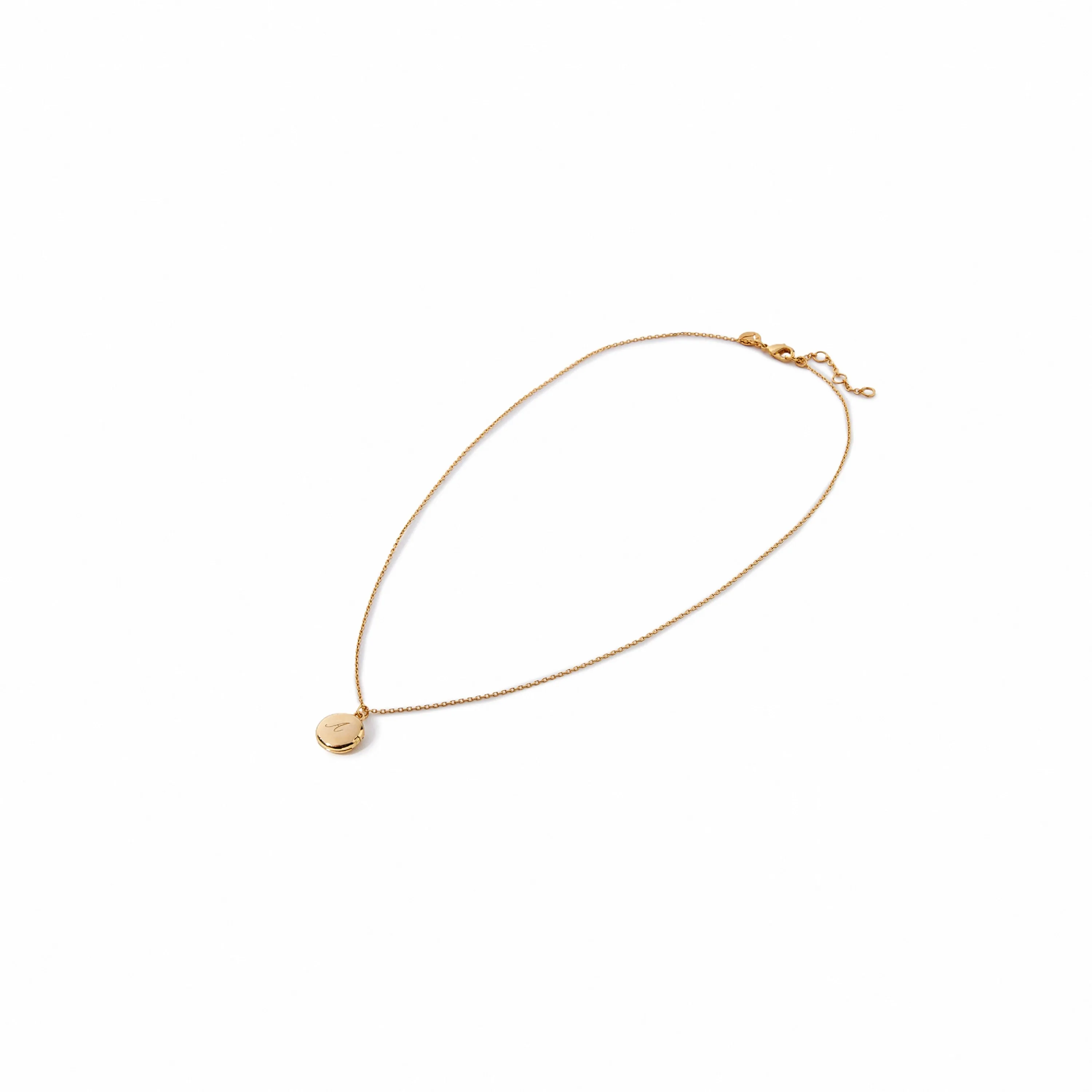 Real Gold Plated Initial Necklace Locket M For Women By Accessorize London