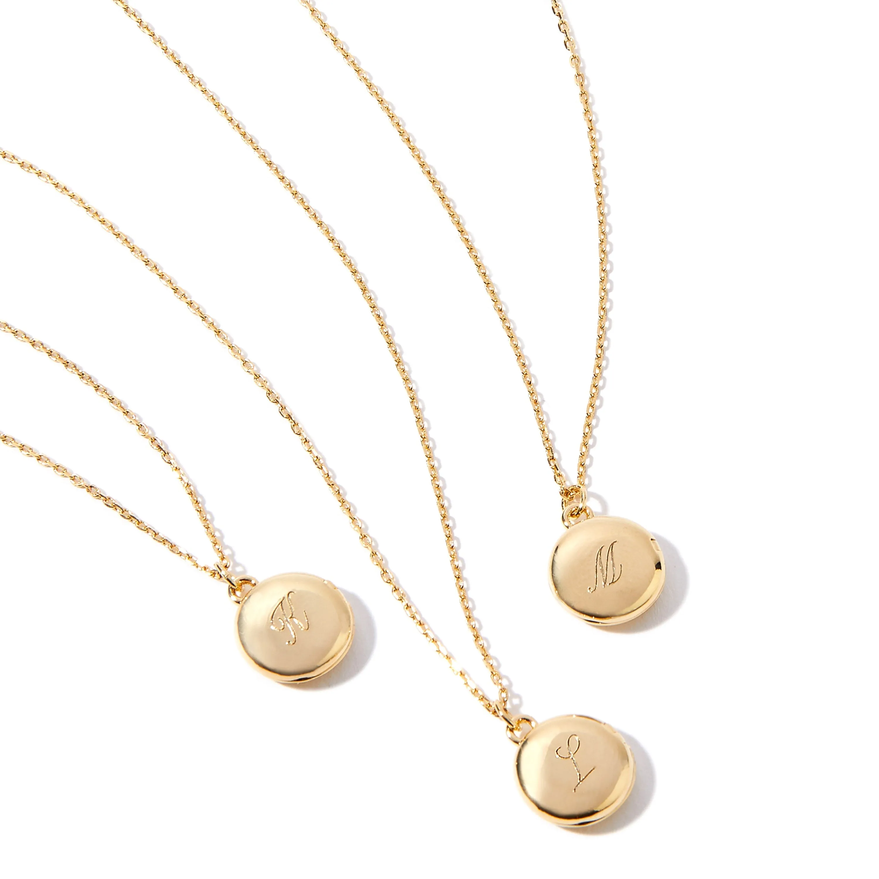 Real Gold Plated Initial Necklace Locket M For Women By Accessorize London