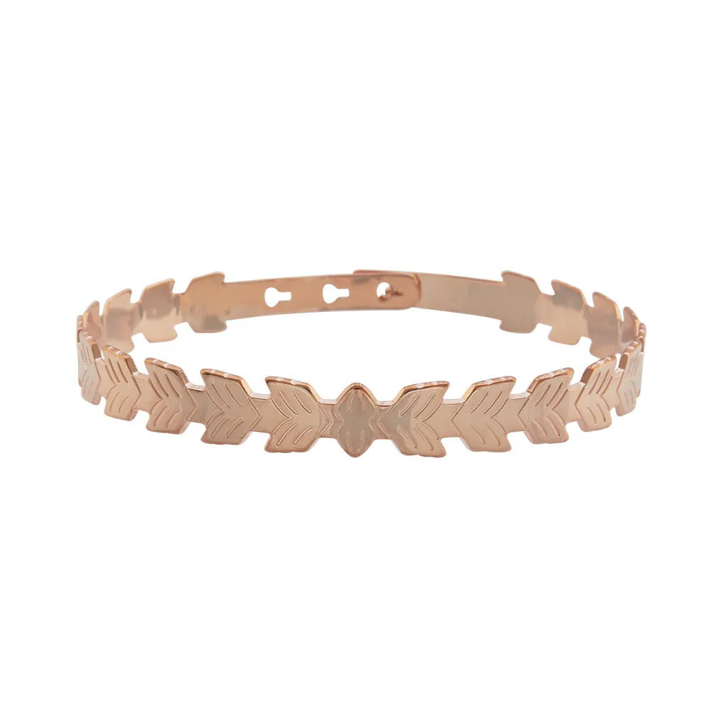 Rose Gold Leaf Bracelet