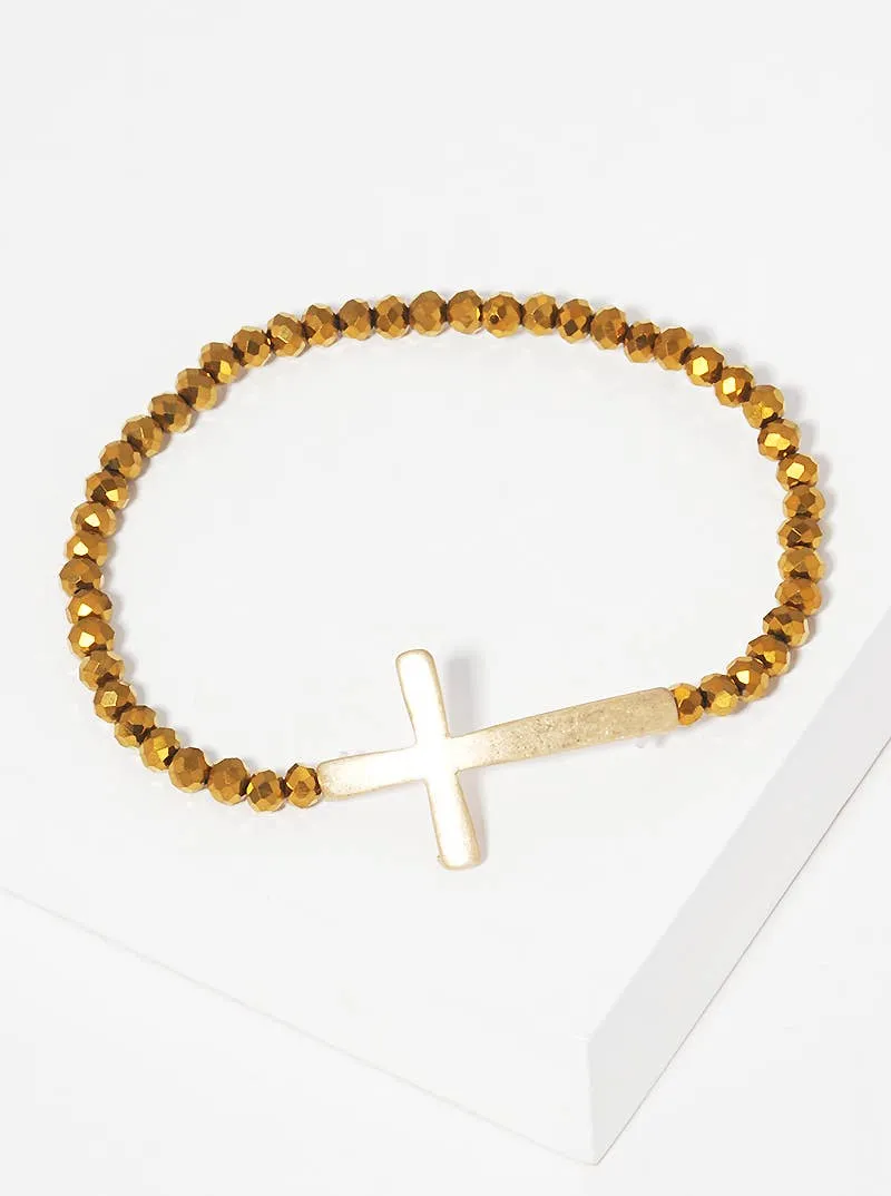 Sideways Cross Bracelet