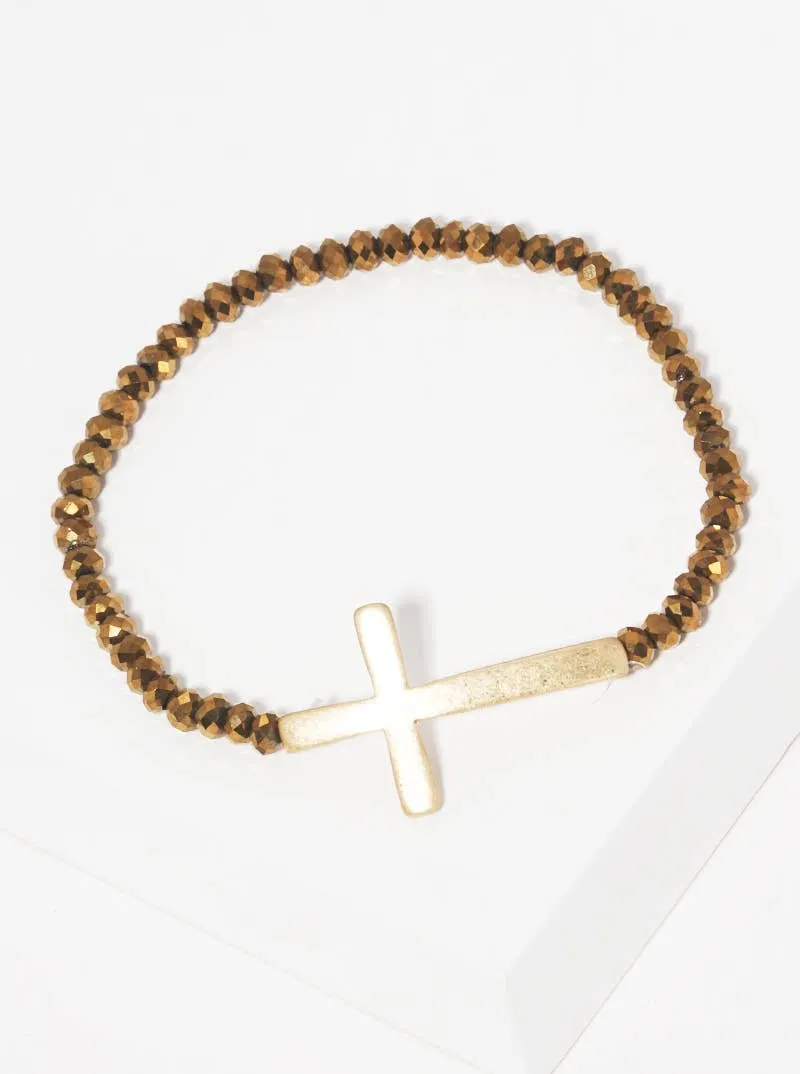 Sideways Cross Bracelet