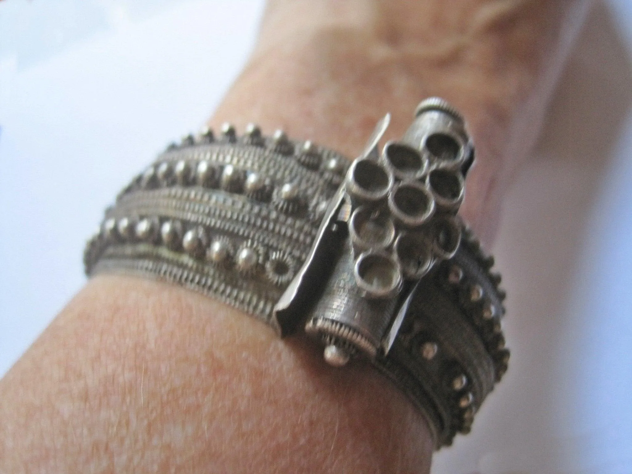 Signed Jewish Yemeni Bracelet for Small Wrist
