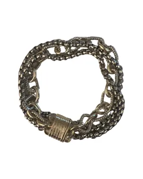 Silver and Gold 3 Strand Magnetic Bracelet