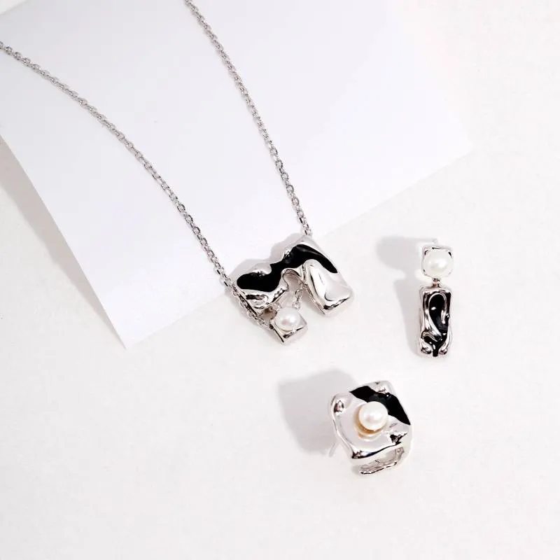 Silver Locket Stud Errings with Cultured Pearl-Gold Vermeil