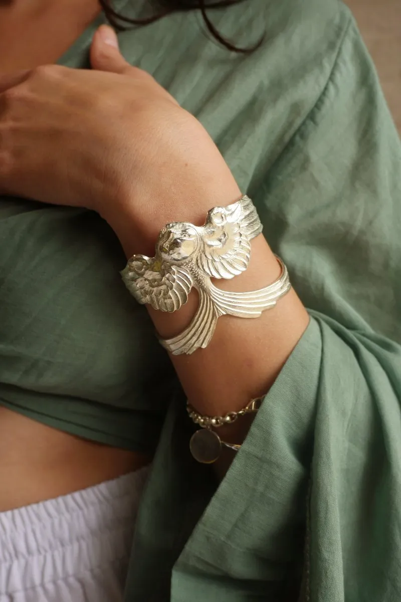 Silver Swallow Bird Cuff