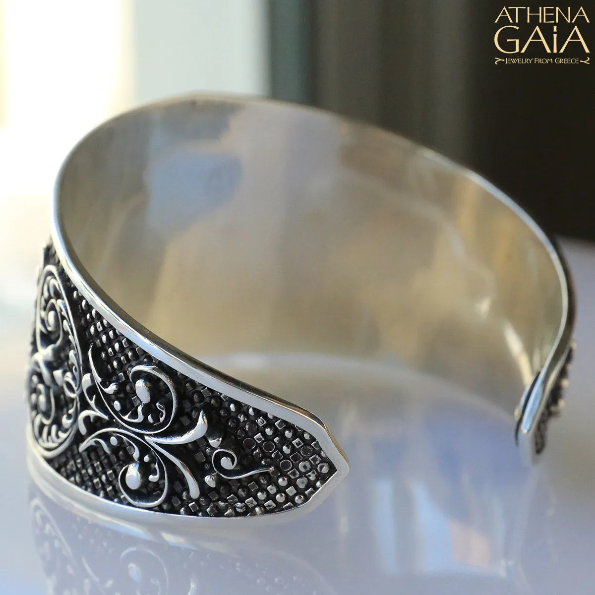Silver Waves Cuff Bracelet