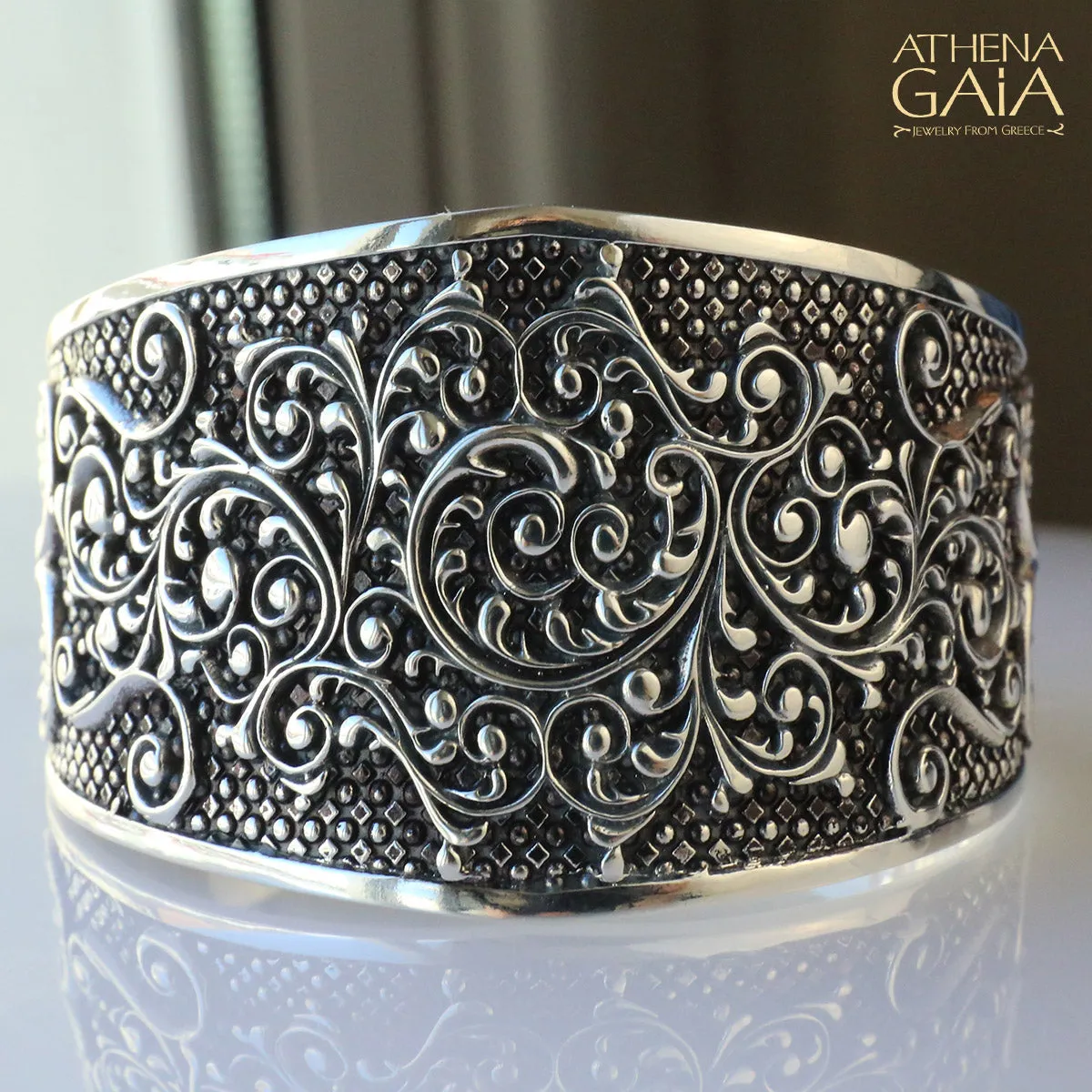 Silver Waves Cuff Bracelet