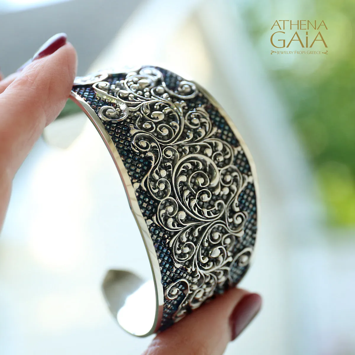 Silver Waves Cuff Bracelet