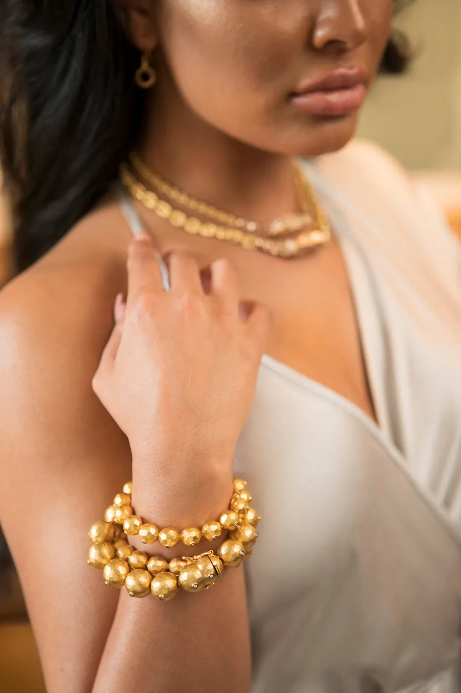 Small Hand Forged Ball Chain Bracelet