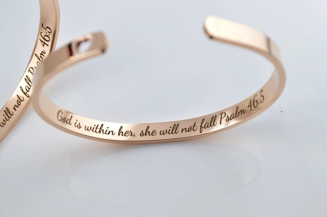 Sobriety NQTD Cuff Bracelet, Addiction Recovery Gifts, Soberversary Gifts for Men and Women, Uplifting Jewelry, Hypoallergenic Bracelet