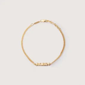 Solid Gold Personalised Name Bracelet (Made To Order)