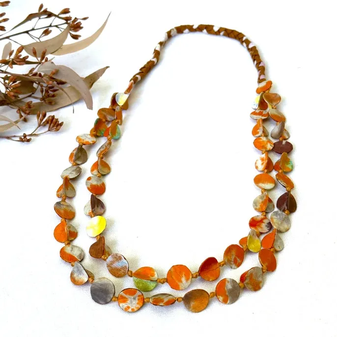 Sophie Silks Necklace: Tie Dye Double Strands