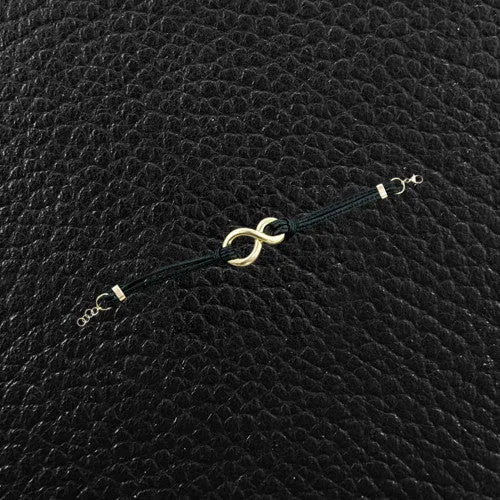 Spaghetti Strap Bracelet with Infinity Center Link