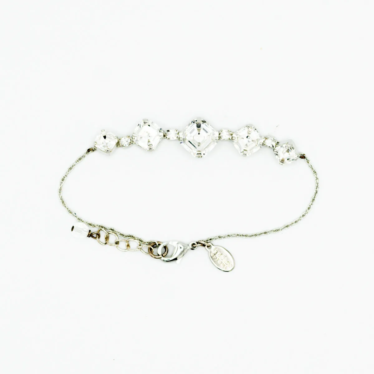 Square Swarovski Chain Bracelet