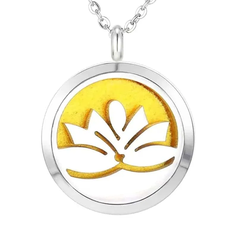 Stainless Steel Aromatherapy Locket Necklaces Gift