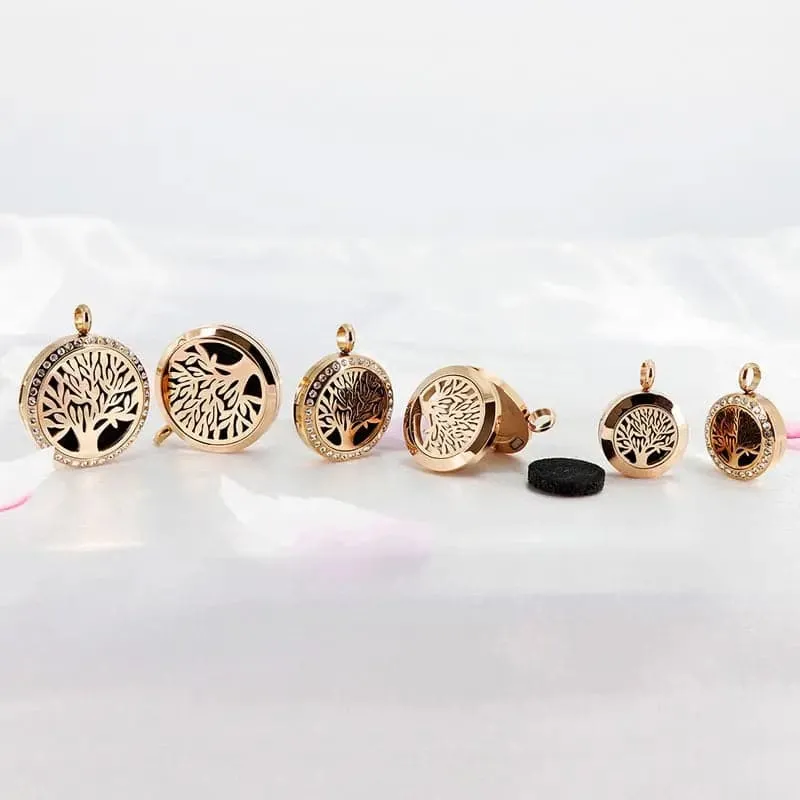 Stainless Steel Aromatherapy Locket Necklaces Gift