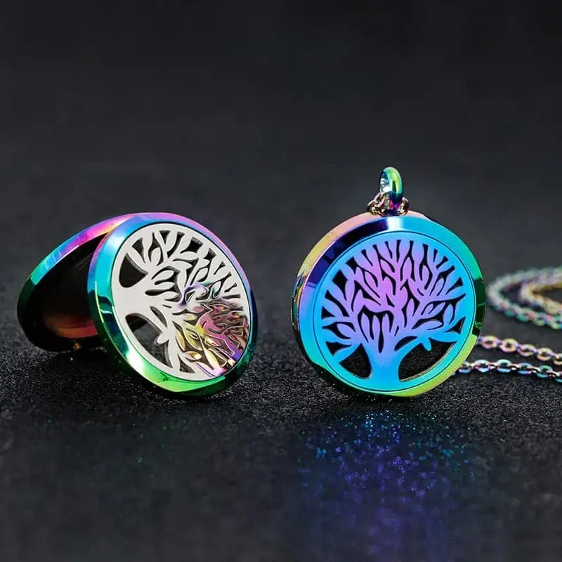 Stainless Steel Aromatherapy Locket Necklaces Gift