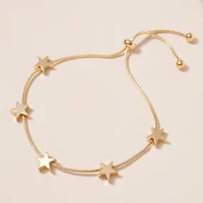 Star Charms Pull Tie Bracelet