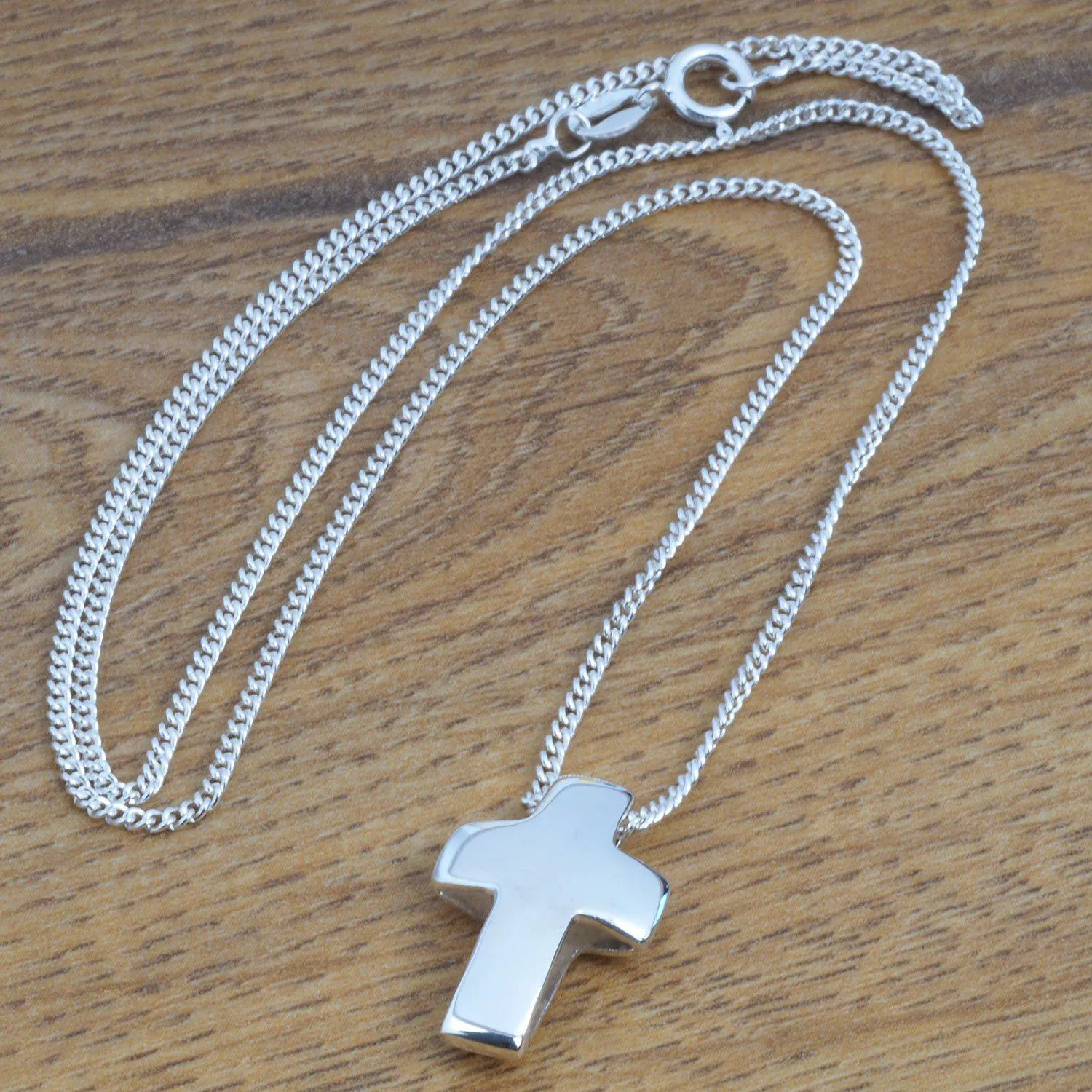 Sterling Silver Double Cross Pendant