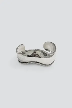 Sterling Silver Large Wave Cuff