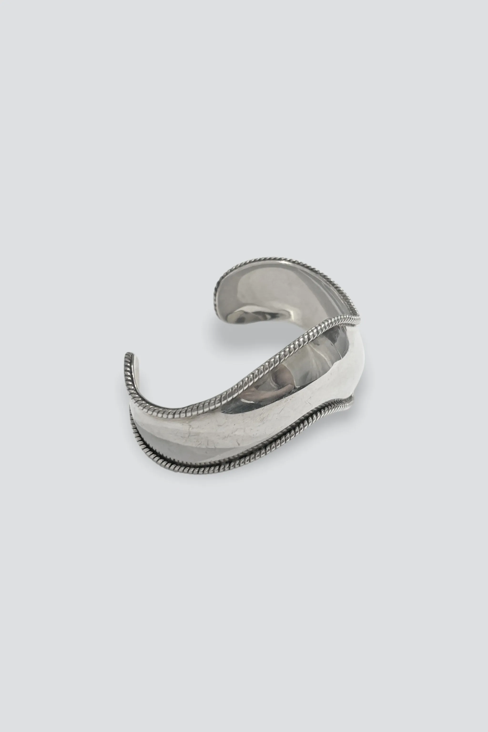 Sterling Silver Large Wave Cuff
