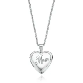 Sterling Silver Mum Heart Locket
