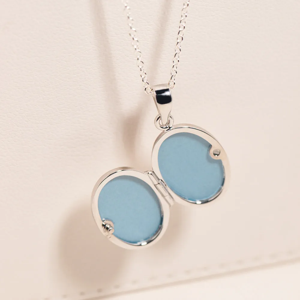 Sterling Silver Oval Locket Necklace