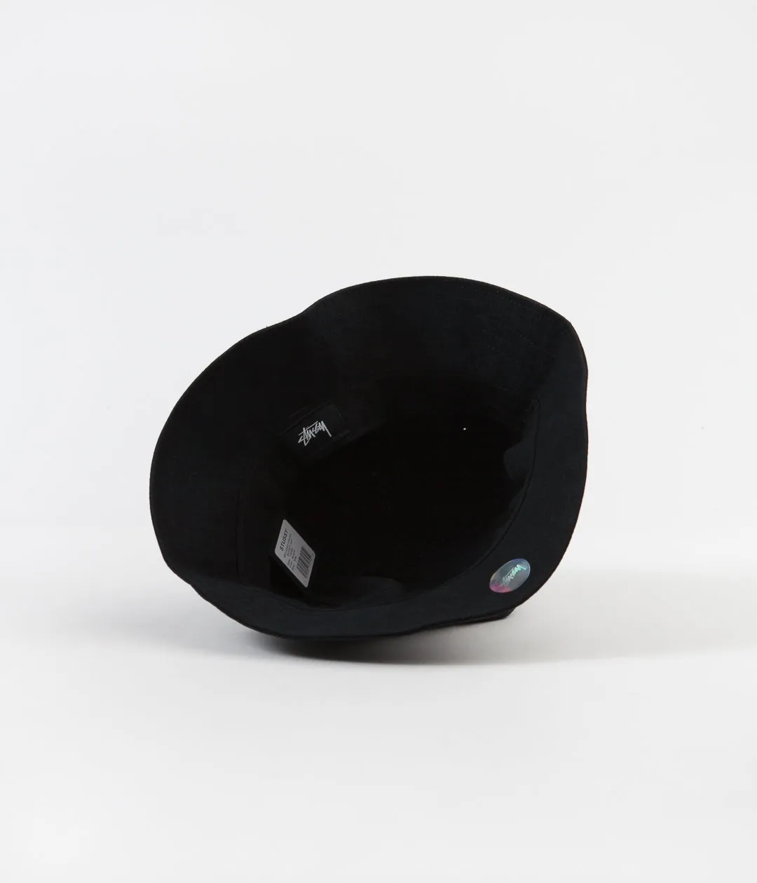 Stussy Big Logo Canvas Bucket Hat - Black