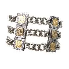 TAT2 BRINDIS THREE CHAIN AND FRAME BRACELET