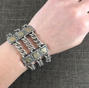 TAT2 BRINDIS THREE CHAIN AND FRAME BRACELET