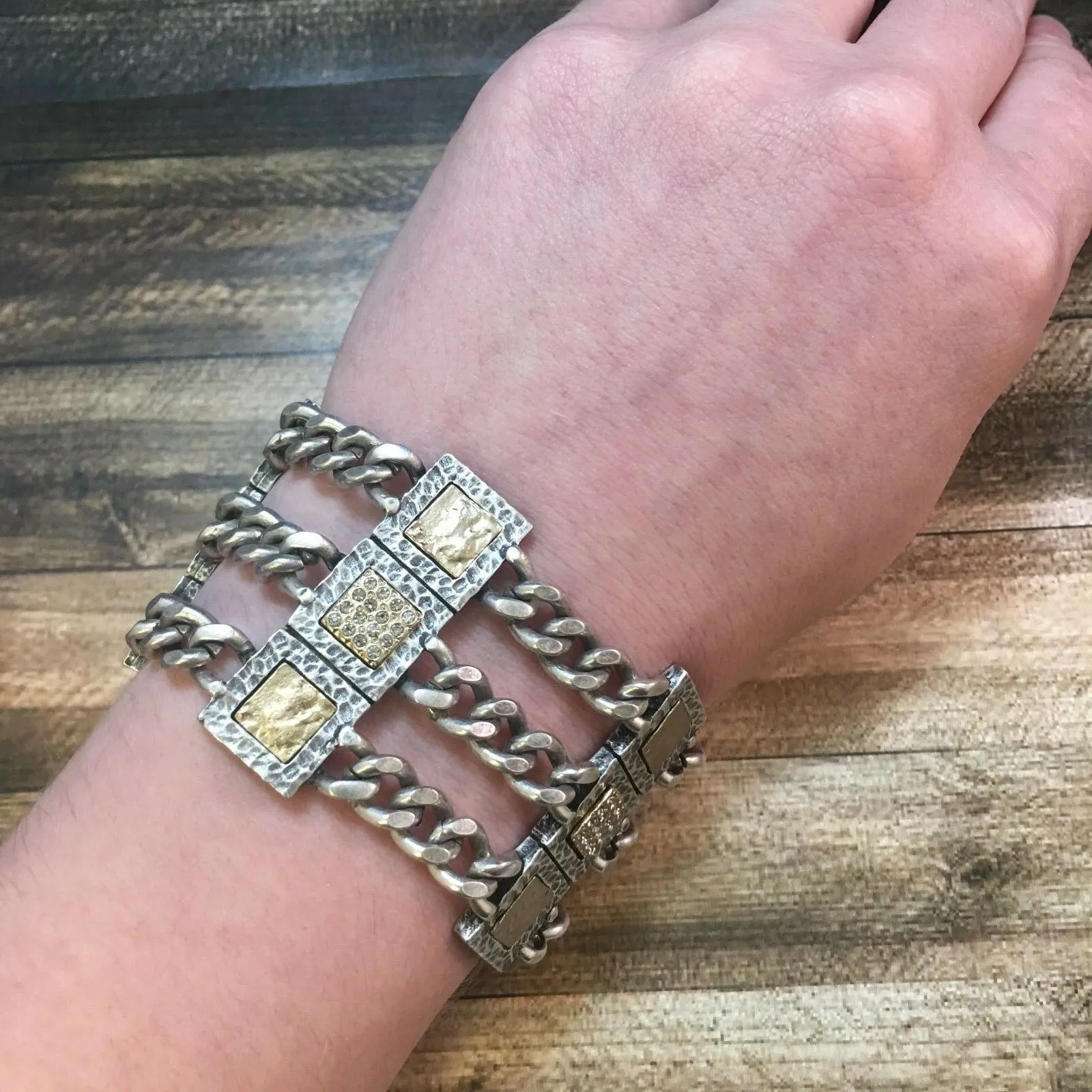 TAT2 BRINDIS THREE CHAIN AND FRAME BRACELET