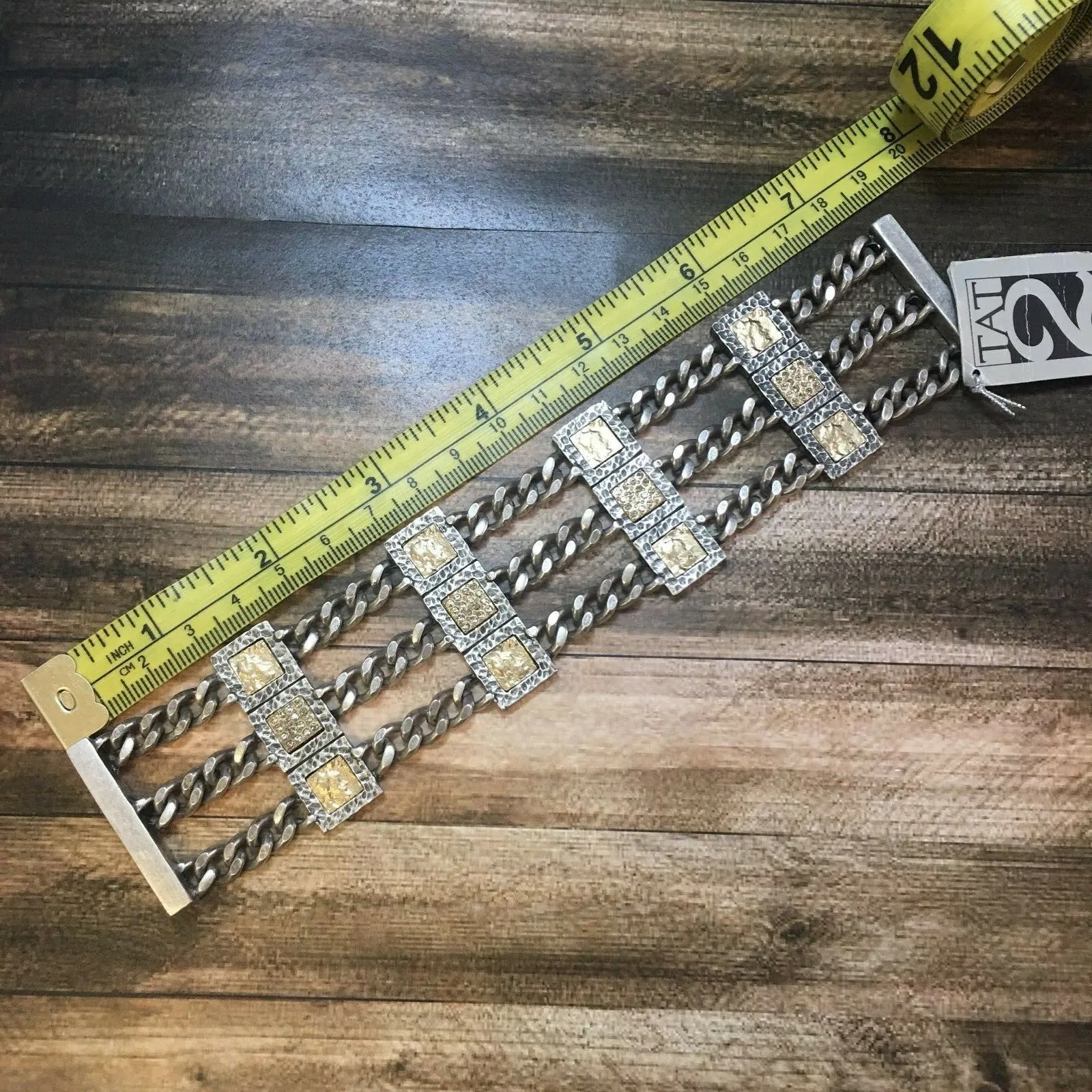 TAT2 BRINDIS THREE CHAIN AND FRAME BRACELET