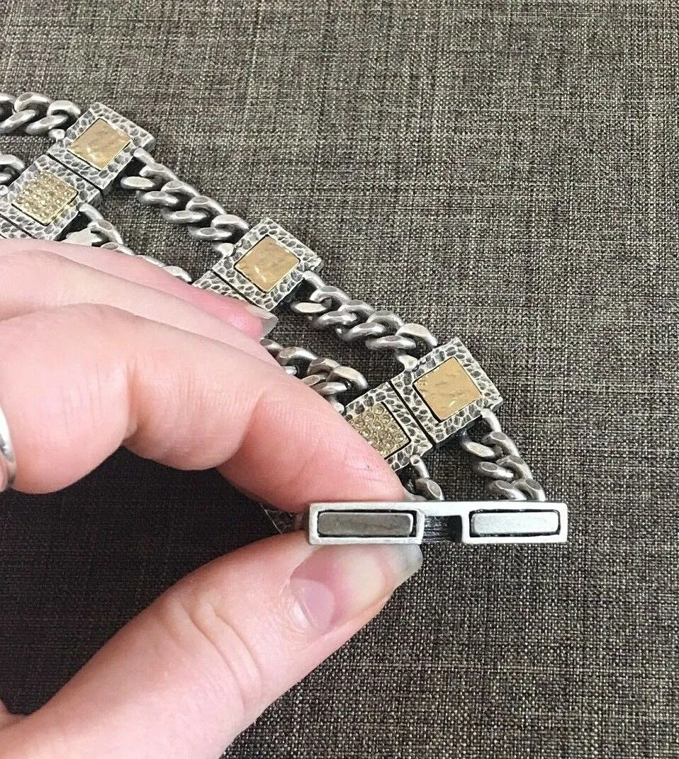 TAT2 BRINDIS THREE CHAIN AND FRAME BRACELET