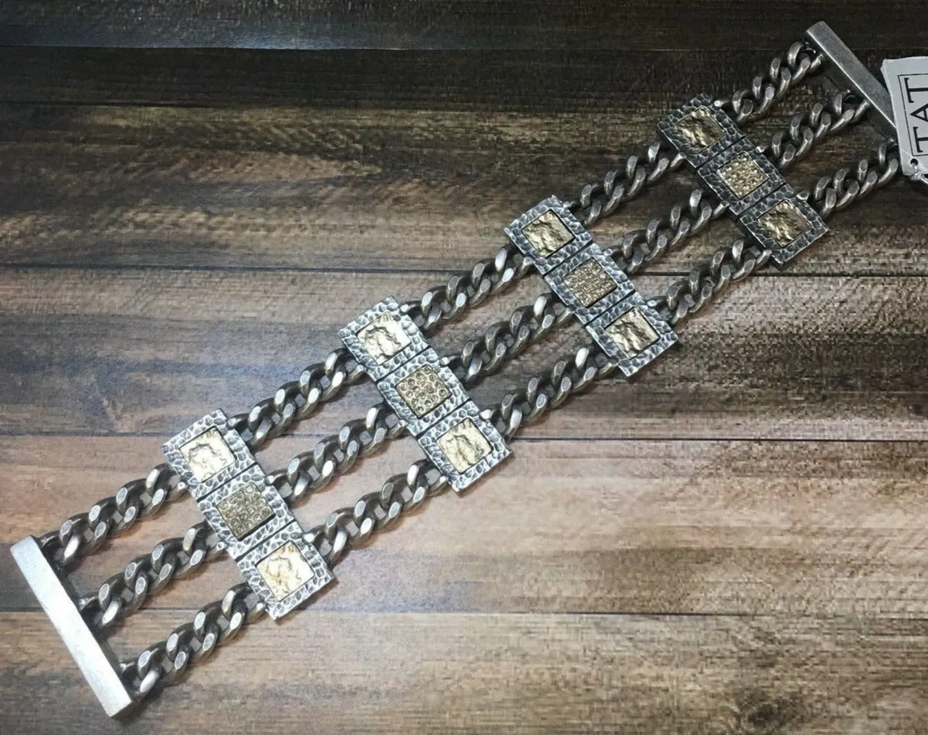 TAT2 BRINDIS THREE CHAIN AND FRAME BRACELET