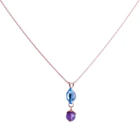 Tetra Pendant with Drop in "Lavender Fields" *Custom*
