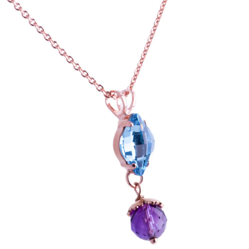 Tetra Pendant with Drop in "Lavender Fields" *Custom*