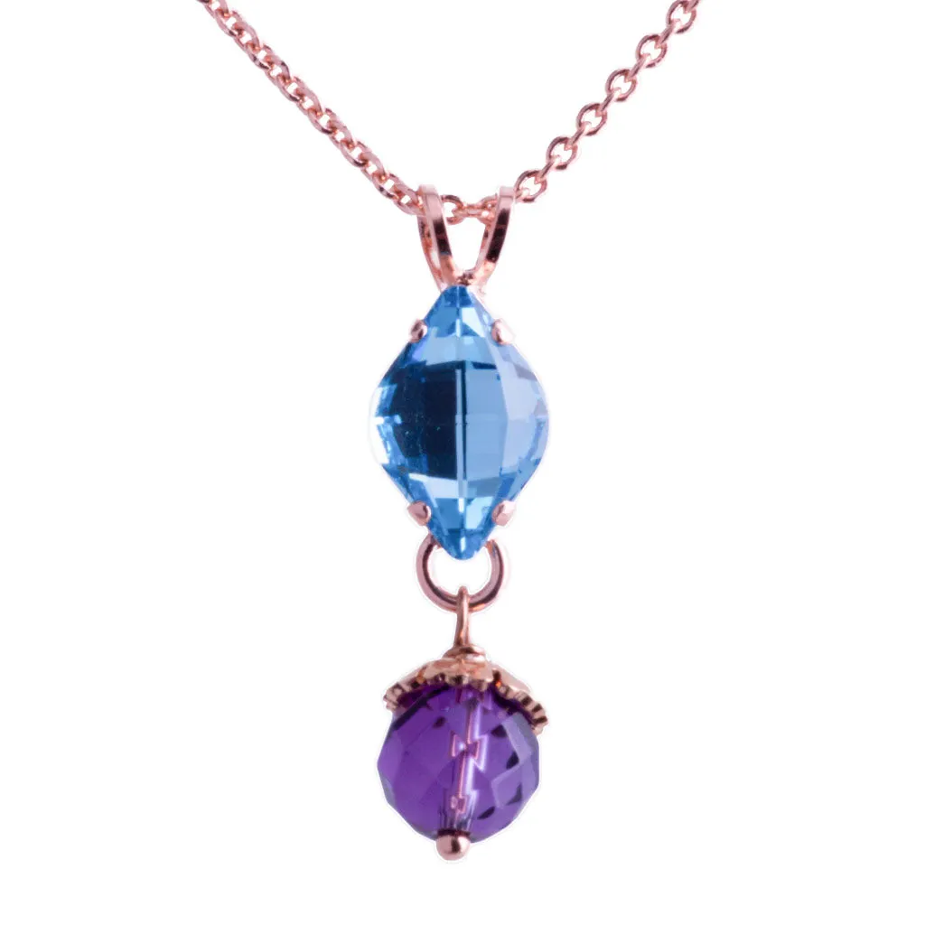 Tetra Pendant with Drop in "Lavender Fields" *Custom*